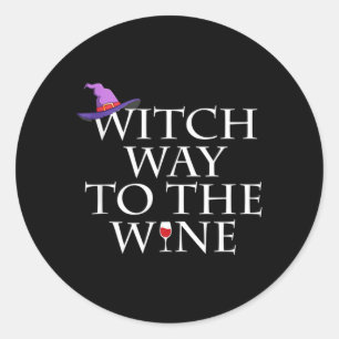Adesivo Camisa de Bruxa Para o Vinho Funny Halloween Witch