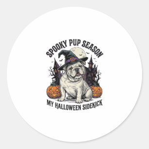 Adesivo Camisa de Bulldog de Halloween Cachorro de Bruxa F