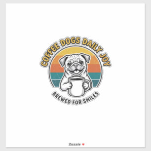 Adesivo Camisa de Cachorro Café Design de Caneca de Cachor
