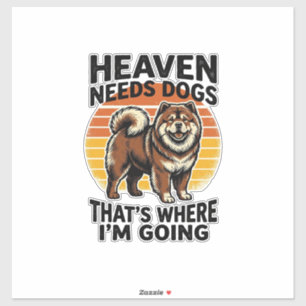 Adesivo Camisa de Cachorro Chow Chow Heaven Tributo Vintag