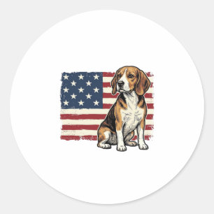 Adesivo Camisa de Cachorro com Bandeira Patriótica Beagle