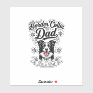 Adesivo Camisa de cachorro com gravação vintage de pai Bor