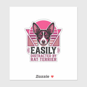 Adesivo Camisa de cachorro Rat Terrier Vintage Facilmente