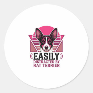 Adesivo Camisa de cachorro Rat Terrier Vintage Facilmente