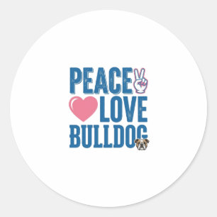 Adesivo Camisa de Cachorro Vintage de Paz e Amor Bulldog D
