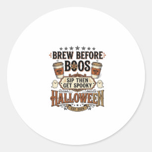 Adesivo Camisa de Café de Halloween Prepare Antes dos Espí