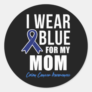 Adesivo Camisa De Cancer Colon Eu Visto Azul Para Minha Mã