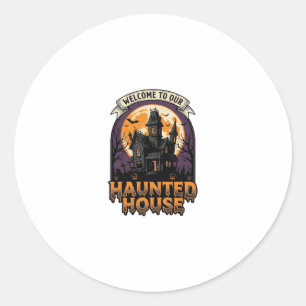 Adesivo Camisa de Casa Assombrada Vintage Halloween Bem-vi