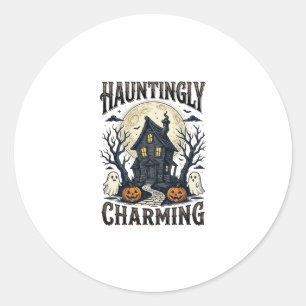 Adesivo Camisa de Casa Assombrada Vintage Halloween Cottag
