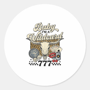 Adesivo Camisa de cassino ocidental vintage Baby Im a Wild