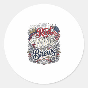 Adesivo Camisa de Cerveja Patriótica Vermelho Branco & Cer