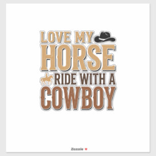 Adesivo Camisa de Citação de Cavalo e Cowboy Western Vinta