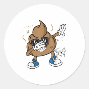 Adesivo Camisa de Cocô Engraçada - Emoji Divertido Eu Fizi