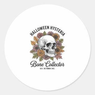 Adesivo Camisa de Colecionador de Crânio de Halloween Vint