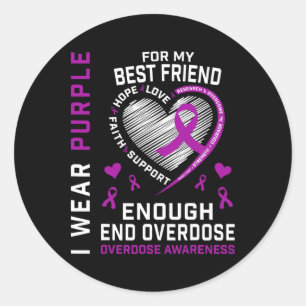 Adesivo Camisa de conscientização sobre o fim do overdose 