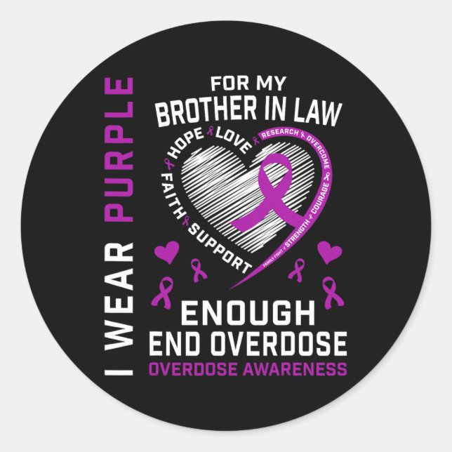 Adesivo Camisa de conscientização sobre overdose final suf (Frente)