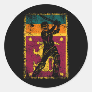 Adesivo Camisa de críquete com bandeira do Sri Lanka Fã Jo