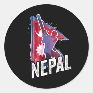 Adesivo Camisa de críquete do Nepal Bandeira nepalesa Adep