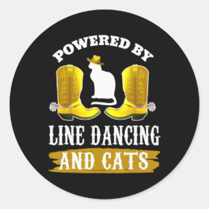 Adesivo Camisa De Dança De Linha Engraçada Gato Pover Coun