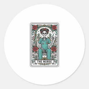 Adesivo Camisa de desenho de carta de tarot de enfermeira