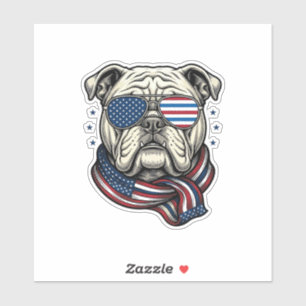 Adesivo Camisa de desenho de gravação vintage Patriotic Bu