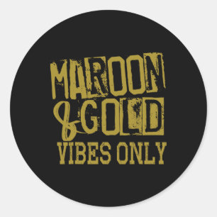Adesivo Camisa de Dia de Jogo Maroon Gold Vibes Only Tee A