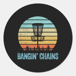 Adesivo Camisa de Disc Golf Engraçada Correntes Retro Disc