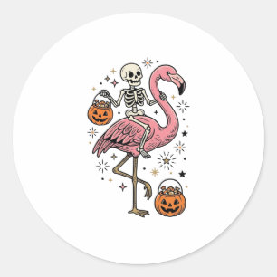 Adesivo Camisa de Doce de Halloween de Flamingo Montado em