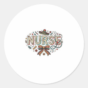 Adesivo Camisa de Enfermeira Festiva com Desenho de Gravur