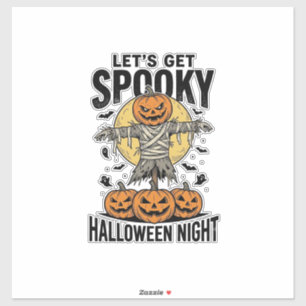 Adesivo Camisa de Espantalho de Abóbora Gráfico de Hallowe