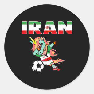 Adesivo Camisa de Fã de Futebol do Irã Unicórnio Verde Dab