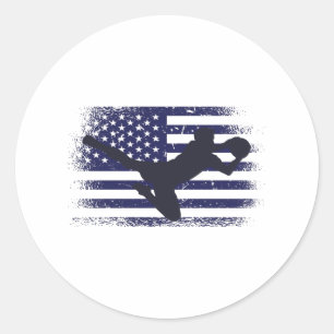 Adesivo Camisa de Fã de Futebol dos EUA Bandeira Americana