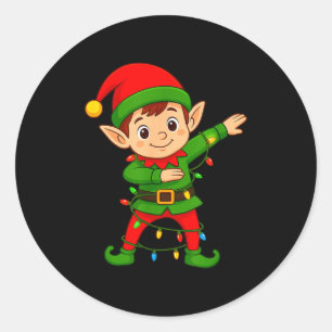 Adesivo Camisa de Fantasia de Elfo Dabbing Natal Esquadrão