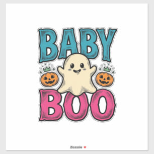 Adesivo Camisa de Fantasma de Halloween Vintage Baby Boo D