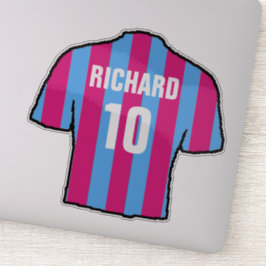 Adesivo Camisa de futebol Claret & Blue para personalizar.