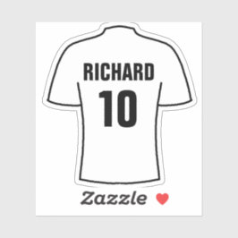 Adesivo Camisa de futebol design em branco