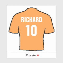 Adesivo Camisa de futebol design em ouro velho.