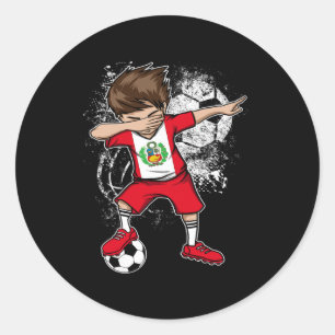 Adesivo Camisa de Futebol do Peru do Menino Dabbing Jersey