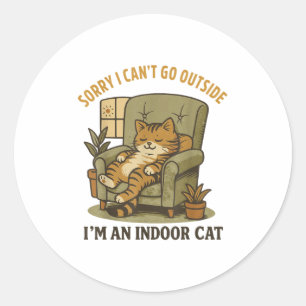 Adesivo Camisa de Gato Engraçada Desculpe por não poder ir
