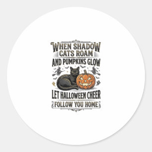 Adesivo Camisa de Gato Preto de Halloween com Gravação de