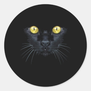 Adesivo Camisa de Gato Preto Halloween Assustador Olhos Am