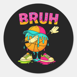 Adesivo Camisa de gotejamento de esboço Dabbing Sketll Bru