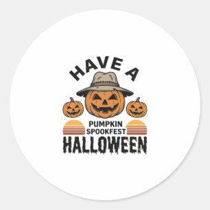 Adesivo Camisa de Gravura Vintage de Halloween de Abóbora 