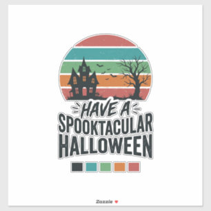 Adesivo Camisa de Gravura Vintage de Halloween Espetacular