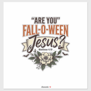 Adesivo Camisa de Gravura Vintage de Jesus Fall-O-Ween Cri
