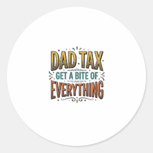 Adesivo Camisa de Gravura Vintage Funny Dad Tax Design_1