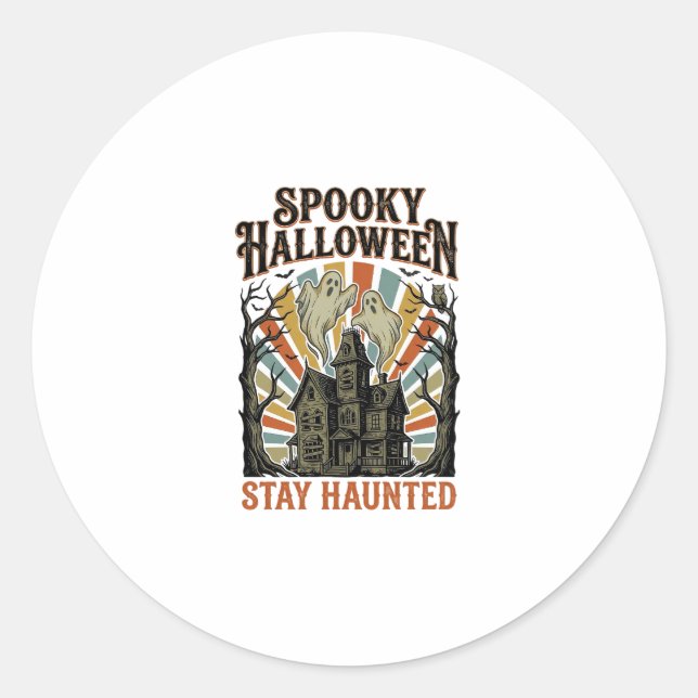 Adesivo Camisa de Halloween de Casa Assombrada com Fantasm (Frente)