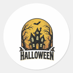 Adesivo Camisa de Halloween de Casa Assombrada Vintage Des