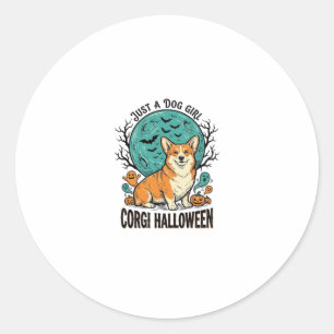 Adesivo Camisa de Halloween de Corgi para Meninas que Amam