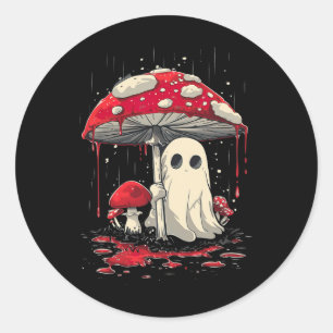 Adesivo Camisa de Halloween de Cottagecore Ghost Mushroom